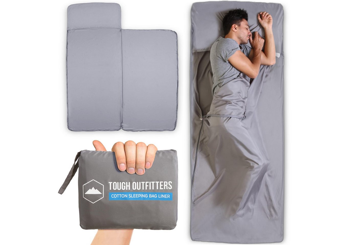 Tough Outfitters Expeditionsschlafsack Tough Outdoors Hüttenschlafsack - Sommerschlafsack leicht - Schlafsack (1 tlg) von Tough Outfitters