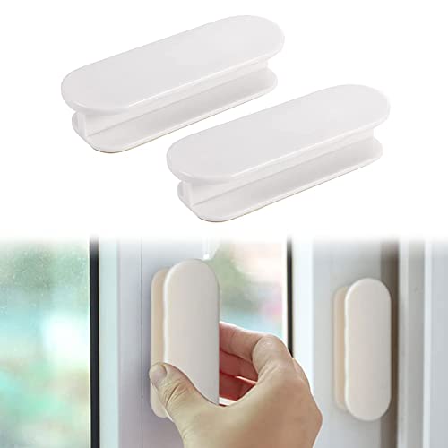 Selbstklebende Türgriffe 2er Pack, Möbelgriff, Schrankgriffe Balkontürknöpfe Kunststoff Selbstklebende Möbelgriffe für Fenster Glastüren Schubladen Weiß Selbstklebende Türgriffe 2er Pack, Möbelgriff, Schrankgriffe Balkontürknöpfe Kunststoff Selbstklebende Möbelgriffe für Fenster Glastüren Schubladen Weiß von XGAGHB