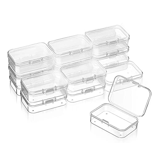 Toulifly Kleine Aufbewahrungsboxen aus Kunststoff, Aufbewahrungsboxen, 10 kleine Gegenstände, Aufbewahrungsbox, transparente Kunststoffbox, Aufbewahrungsbox für Perlen, Schmuck von Toulifly