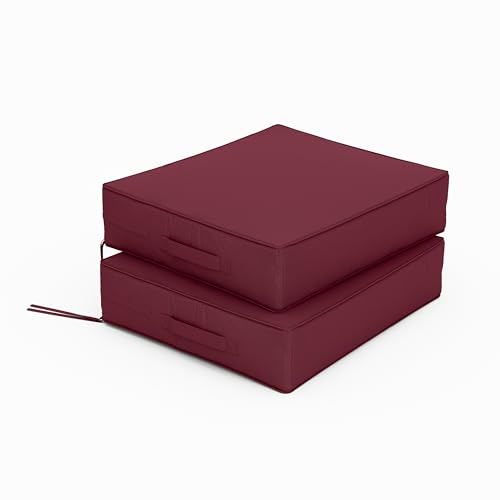 Tounosnt Terrassenstuhlkissen, wasserdicht, für Terrassenmöbel, Outdoor-Sofa, Couch-Pads mit Bändern und Griff, 47,7 x 40,6 x 10,2 cm, Burgunderrot, 2 Stück Tounosnt Terrassenstuhlkissen, wasserdicht, für Terrassenmöbel, Outdoor-Sofa, Couch-Pads mit Bändern und Griff, 47,7 x 40,6 x 10,2 cm, Burgunderrot, 2 Stück von Tounosnt