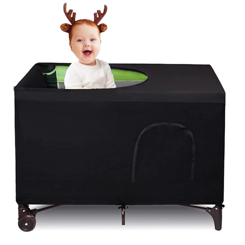 Verdunkelungs-Baldachin für Kinderbett, Reisenetz, dehnbar, atmungsaktiv, dehnbar bis zu 101,6 x 76,2 cm, für drinnen und draußen, für Sicherheit beim Schlafen von Kindern Verdunkelungs-Baldachin für Kinderbett, Reisenetz, dehnbar, atmungsaktiv, dehnbar bis zu 101,6 x 76,2 cm, für drinnen und draußen, für Sicherheit beim Schlafen von Kindern von TourKing