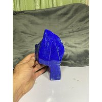 Lapislazuli Freeform 1335 Gramm, Natürliche Form Trommelpoliert, 19x11x4.5cm, Klein Von Der Basis Und Im Oberen Teil Verlaufend, Sammelwürdig von Tourmalinegems