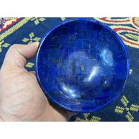 Lapislazuli Schale, Handgemachte Dekoschale, Hochwertige Handarbeit Blauer Stein Darm, Antike von Tourmalinegems
