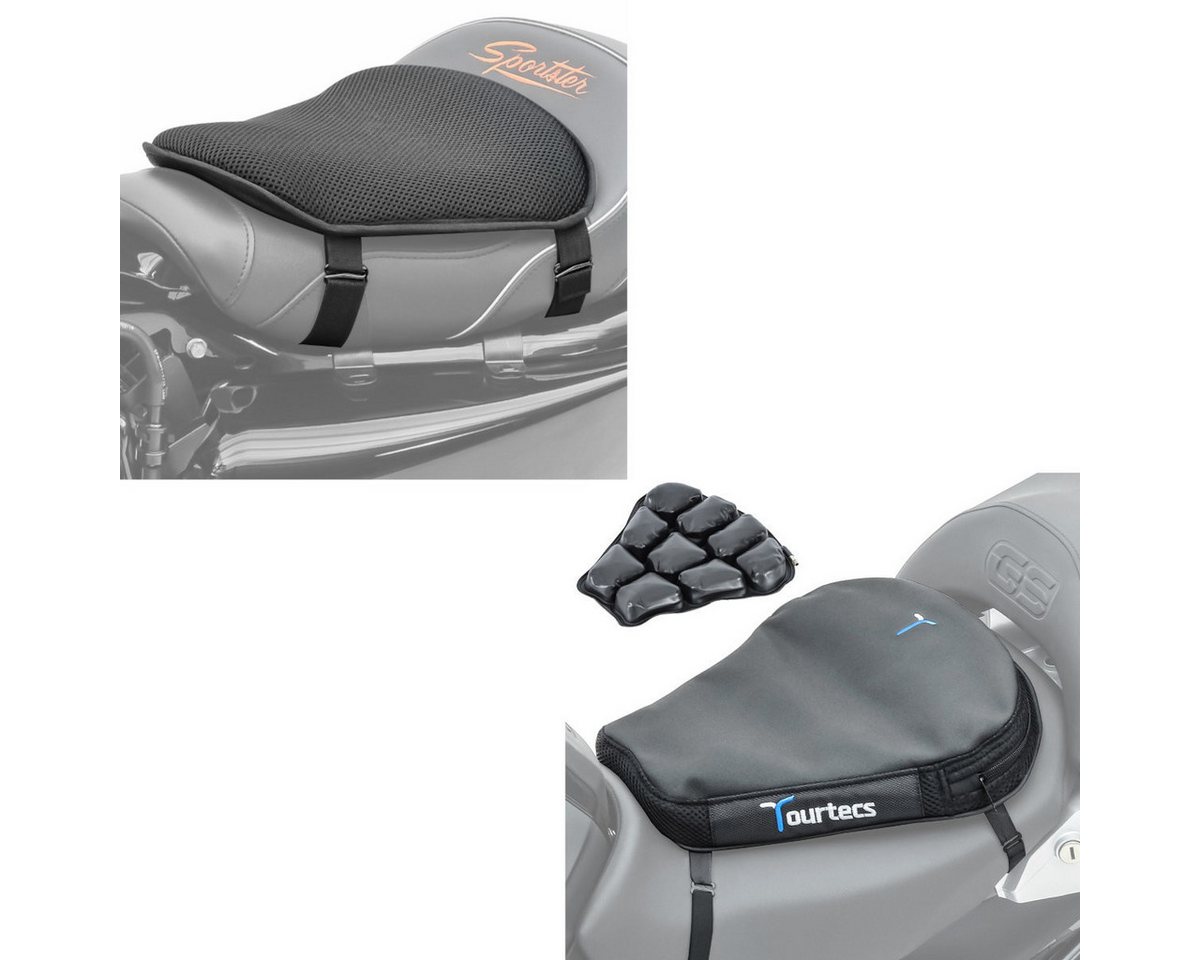 Tourtecs Sitzbank Set Luftkissen + Gel Sitzkissen S11 von Tourtecs