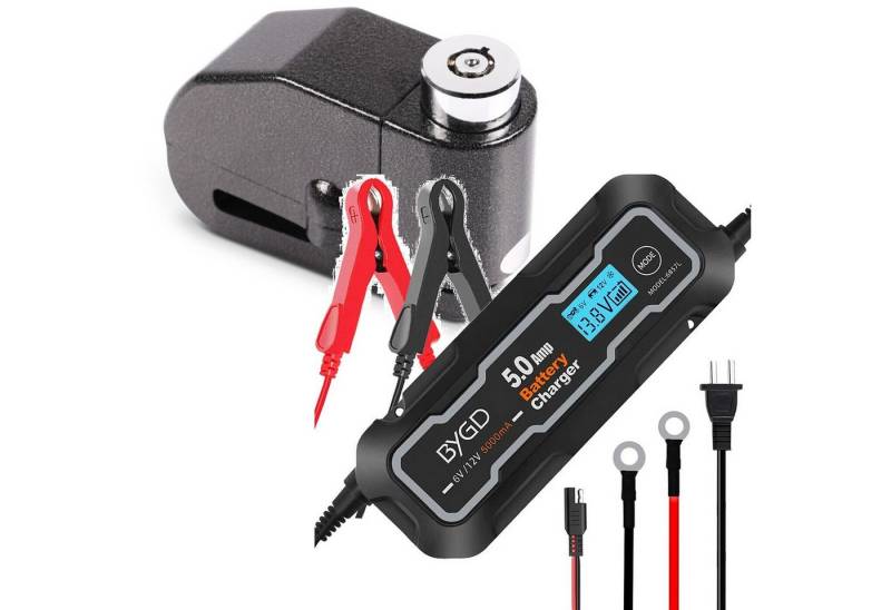 Tourtecs Sitzbank Set: Bremsscheibenschloss Alarm 120dB Diebstahlschutz + Batterie Ladeg von Tourtecs