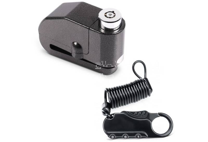Tourtecs Sitzbank Set: Bremsscheibenschloss Alarm 120dB Diebstahlschutz + HelmschlossZah von Tourtecs