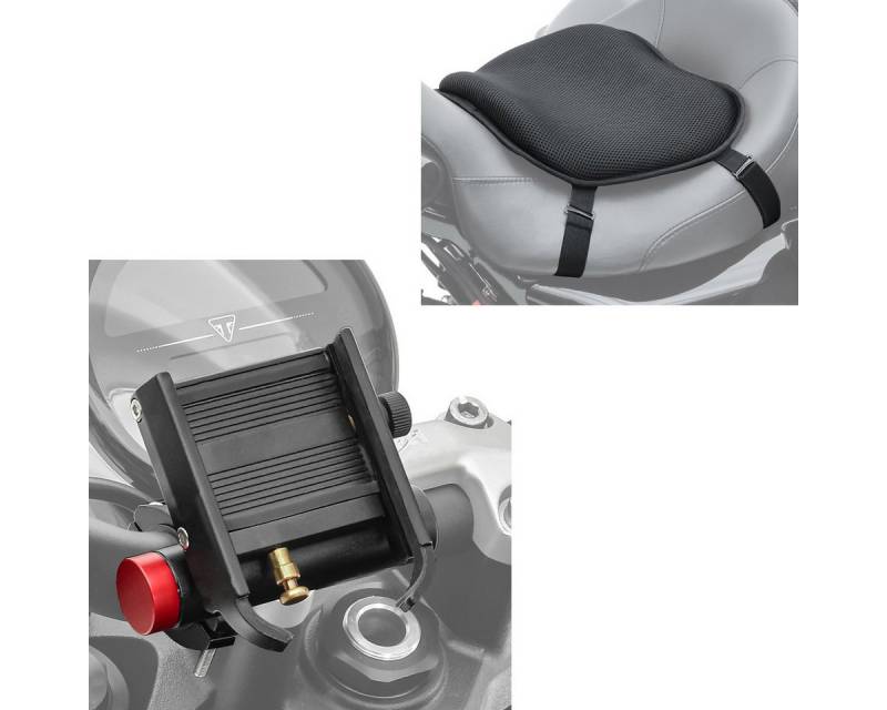 Tourtecs Sitzbank Set: Handyhalterung mit Powerbank SH2 Motorrad Smartphonehalter # mit von Tourtecs