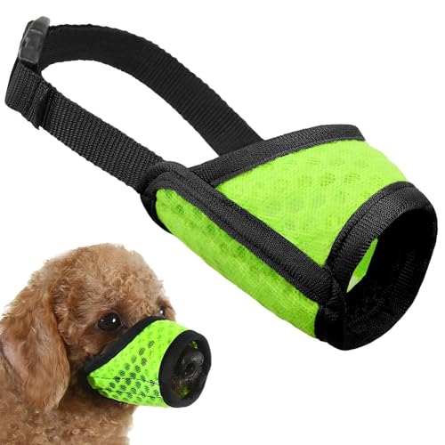 Maulkorb für kleine Hunde – atmungsaktives Mesh & strapazierfähiges Nylon Trainingsmaulkorb für Dackel, Corgi, Labor, Golden Retriever – Beiß-, Anti-Kau-Design verhindert Bellen – weiche bequeme von Tovbmup