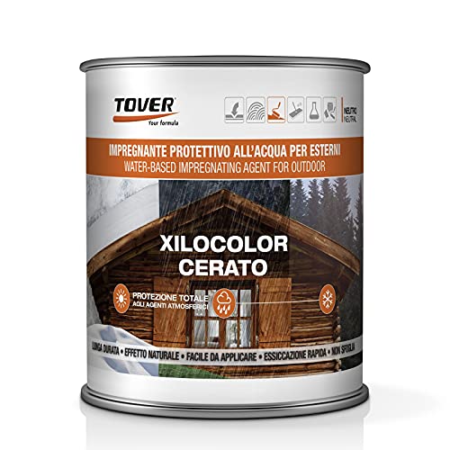 Tover XILOCOLOR 750 ml | Wasserbasis-Imprägnierung für Holz im Außenbereich - Teak von Tover