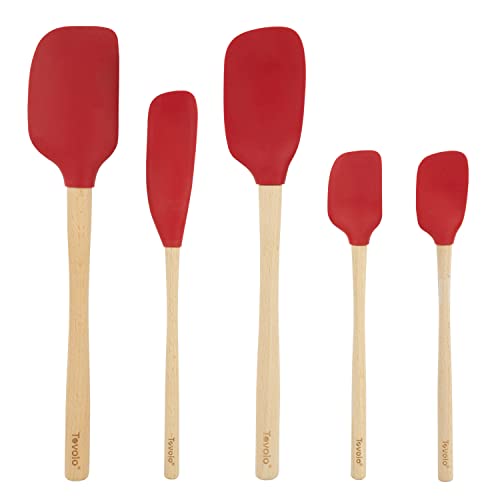 Flex-Core Pfannenwender, Holzgriff, hohe Hitzebeständigkeit, 5-teiliges Kochutensilien-Set – inklusive Antihaft-Pfannenwender, Löffel, Glasschaber und Mini | BPA-freie Küche | ergonomisches Design | Flex-Core Pfannenwender, Holzgriff, hohe Hitzebeständigkeit, 5-teiliges Kochutensilien-Set – inklusive Antihaft-Pfannenwender, Löffel, Glasschaber und Mini | BPA-freie Küche | ergonomisches Design | von Tovolo