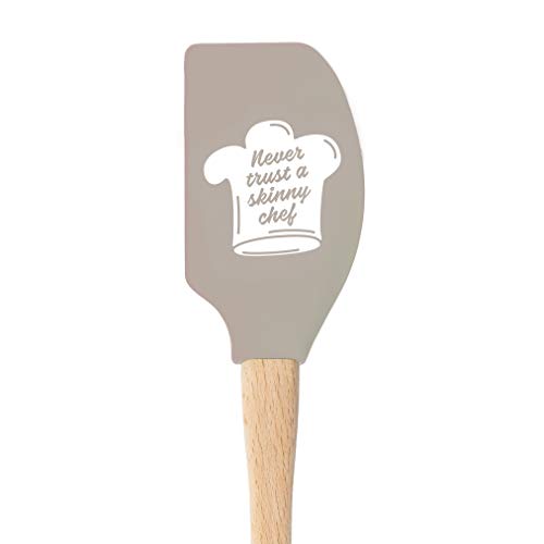 Tovolo 81-34136 Never Trust a Skinny Chef Spatula Zum Wenden von Pfannkuchen, Eiern, Küchenwerkzeug für die Zubereitung von Mahlzeiten und mehr, Silikon, mehrfarbig von Tovolo