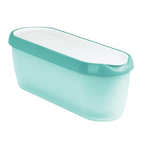 Tovolo Glide-A-Scoop Wiederverwendbare Eiswanne Tropical Breeze - Luftdichter BPA-freier Eisbehälter für hausgemachtes Eis, kompakte Gefrieraufbewahrung, spülmaschinenfest (1,5 Quart) von Tovolo