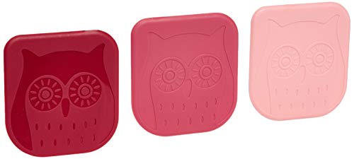 Tovolo Nylon Set von 3 Eulenpfannen, verstärktes Geschirrspülwerkzeug, haltbarer Kunststoff Geschirrschaber sicher für Antihaft-Kochgeschirr & Gusseisen-Pfannen rosa von Tovolo