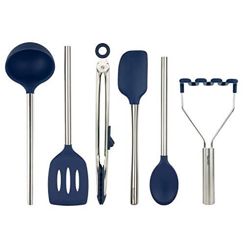 Tovolo Silikon-Utensilien-Set für Mahlzeiten, Kochen, Backen und mehr – Deep Indigo Tovolo Silikon-Utensilien-Set für Mahlzeiten, Kochen, Backen und mehr – Deep Indigo von Tovolo