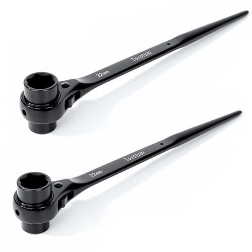 Tovotum Doppelend-Steckschlüssel, 19 mm x 22 mm, 6-Punkt, Schwarz, 2 Stück Tovotum Doppelend-Steckschlüssel, 19 mm x 22 mm, 6-Punkt, Schwarz, 2 Stück von Tovotum