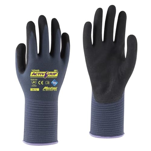 TOWA ActivGrip Advance Arbeitshandschuhe Handschuhe Montagehandschuhe 12 Paar im Pack (11) von Towa