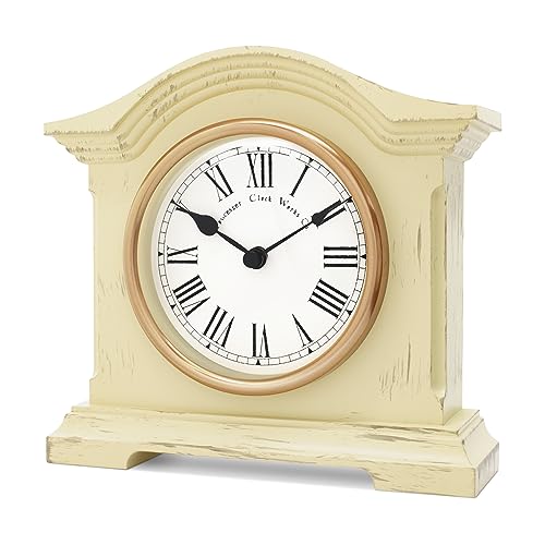 Acctim Falkenburg Kaminuhr, Kunststoff, Cremefarben im Used-Look, Einheitsgröße von Towcester Clock Works Co.