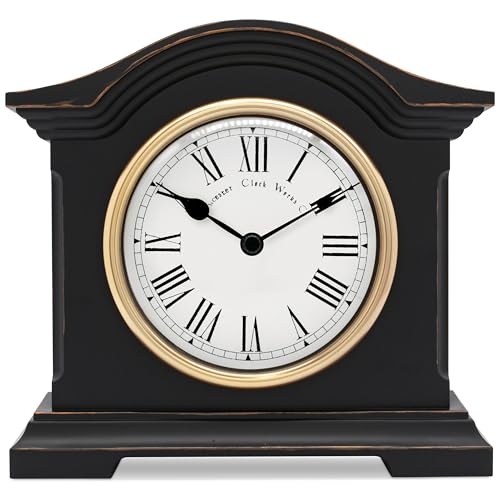 Towcester Clock Works Co. Falkenburg Kaminuhr, Kunststoff, Schwarz, Einheitsgröße Towcester Clock Works Co. Falkenburg Kaminuhr, Kunststoff, Schwarz, Einheitsgröße von Acctim