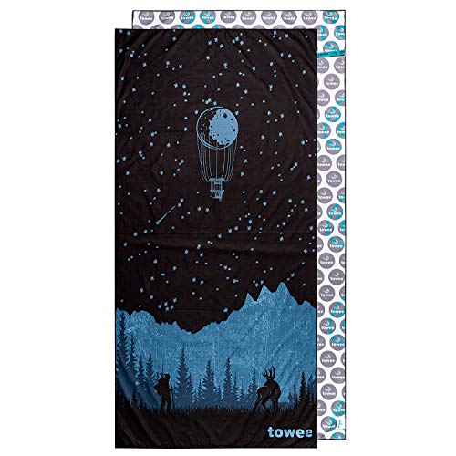 Towee praktische mikrofaser Handtücher - Schnelltrocknendes Microfaserhandtuch - Mikrofaser Reisehandtuch mit Motiv - Perfektes Strandhandtuch für Fitness und Outdoor, 80 x 160 cm (Backpacker) von Towee