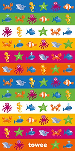 Towee schnelltrocknendes Handtuch für Kinder, Kinder mikrofaser reisehandtuch mit Motiv (Swimkit) von Towee