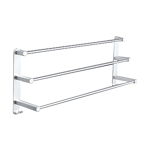 Badetuch, Handtuch Für Toilette Oder Bad, Modernes Edelstahl-Design, Stylischer Handtuchhalter, Farbe: Schwarz, Silber (Color : Silver) von Towel Rack