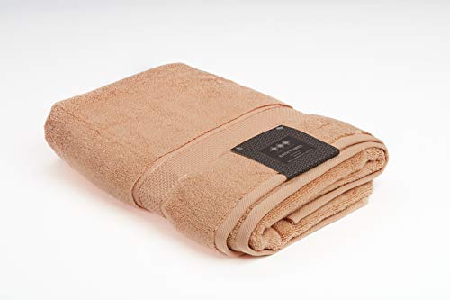 Towel To Gau | Zwirnfrottier Badetuch | 70x140 cm | Frottee 600g/m² | 100% Baumwolle | Dusch- und Bade Handtuch | Farbe Beige (Frosted Almond) von Towel To Gau