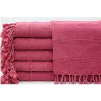 Service Handtuch, Türkisch Peshkir Handtuch, Steinwasch Handtuch, Fuchsia Serviettentechnik, 18x36cm, Gesichtstuch, Gesichtstuch, Türkisch Peshkir von TowelMaster