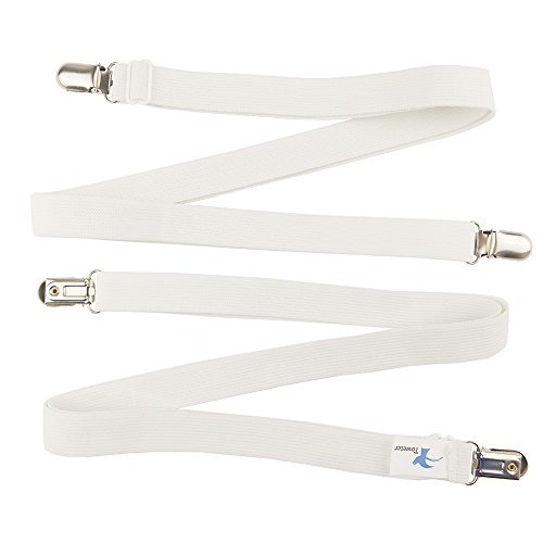 Toweter 2 Stück 29" to 82" unter Matratze Bett / Bettlaken Verschluss verstellbar, kreuz und quer Bettlaken Bänder Hosenträger, slipcover Verschluss, langen Riemen Clip Bands von Toweter
