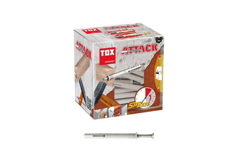 Tox Rahmendübel TOX Nageldübel Attack, 6x80 mm, 50 Stück von Tox