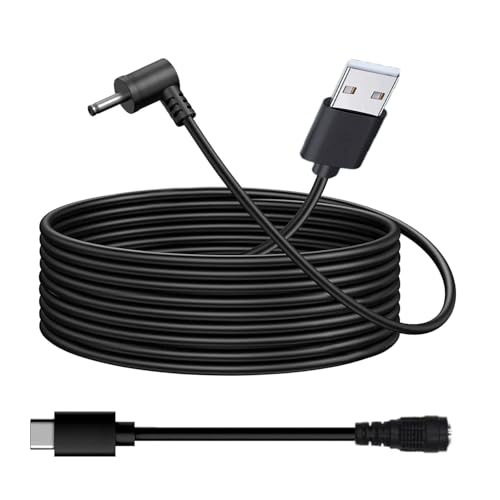 Toxaoii 13.2FT Power Adapter Plug Ladekabel Kompatibel mit Stick Up Cam 3rd/2nd Gen, Spotlight Cam Plus/Pro,Ring Pan Tilt Cam,Indoor Camera (Schwarz) von Toxaoii