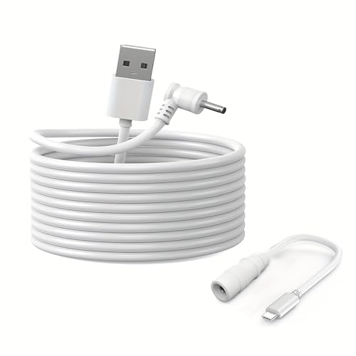 Toxaoii 13.2FT Power Adapter Plug Ladekabel Kompatibel mit Stick Up Cam 3rd/2nd Gen, Spotlight Cam Plus/Pro,Ring Pan Tilt Cam,Indoor Camera (Weiß) von Toxaoii