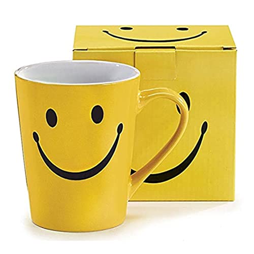 Big Smiley Face Yellow Ceramic Mug von Toy Zany