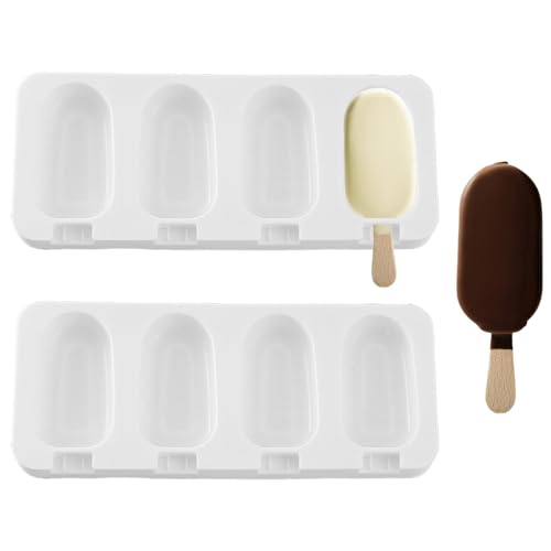 2 Stück Eis am Stiel Formen mit Stäbchen, Silikon ICES Cream Moulds Ice Pop Formen Popsicle Mold Cakesicle Form mit 100 Sticks für Eis, Schokolade, Sorbets, Pudding 2 Stück Eis am Stiel Formen mit Stäbchen, Silikon ICES Cream Moulds Ice Pop Formen Popsicle Mold Cakesicle Form mit 100 Sticks für Eis, Schokolade, Sorbets, Pudding von Toyhood