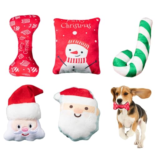 Toyhood 5-teiliges Haustier Sound Spielzeug: Weihnachtliches Design, Interaktive Kauspielzeug für Hunde und Katzen, Ideal für Zahnen, Mentale Stimulation und Kauen Toyhood 5-teiliges Haustier Sound Spielzeug: Weihnachtliches Design, Interaktive Kauspielzeug für Hunde und Katzen, Ideal für Zahnen, Mentale Stimulation und Kauen von Toyhood