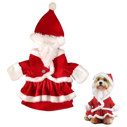 Toyhood Weihnachten Haustier Kostüm Kleider mit Weihnachtsmann Hut Hund Weihnachten Outfit Kleine Hunde Geschenk Cosplay Party Kostüm für Welpen Kätzchen Toyhood Weihnachten Haustier Kostüm Kleider mit Weihnachtsmann Hut Hund Weihnachten Outfit Kleine Hunde Geschenk Cosplay Party Kostüm für Welpen Kätzchen von Toyhood