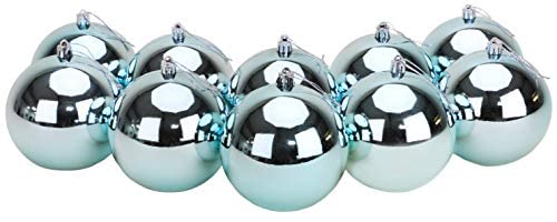 Toyland 10 extra große Glace Bleue Christbaumkugeln - Metall, 100 mm, Hängend, Weihnachten von Toyland