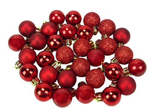 25 x 25 mm Mini Weihnachtskugeln – Rot – Weihnachtsbaum Dekoration 25 x 25 mm Mini Weihnachtskugeln – Rot – Weihnachtsbaum Dekoration von Toyland