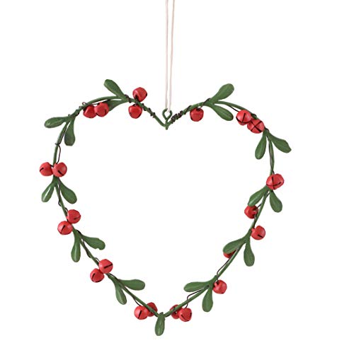 4er Pack 14cm grüne und rote Herzform Baumschmuck aus Metall mit Glocken 4er Pack 14cm grüne und rote Herzform Baumschmuck aus Metall mit Glocken von Toyland