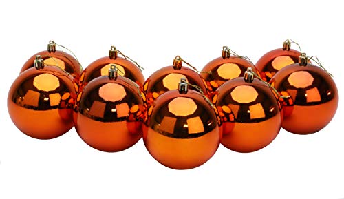 Toyland® 10 extra große Christbaumkugeln in 100 mm Farbe - Christbaumschmuck (Kupfer) von Toyland