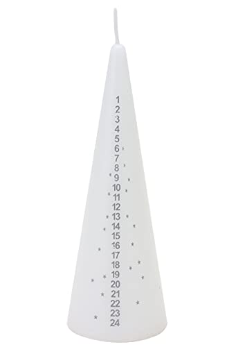 Toyland® 15cm traditionelle Weihnachtsadventskerze - Countdown bis Weihnachten - 1 geliefert (WEISS) von Toyland