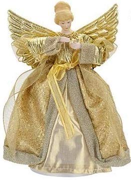 Toyland® 21cm (8") Tree Top Angel - Christmas Tree Decorations (Gold) von Toyland