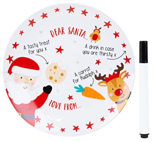 Toyland® 27 cm (10 Zoll) Weihnachtsabend-Teller - Kommt mit Markierstift zum Personalisieren mit Namen - Familientraditionen von Toyland