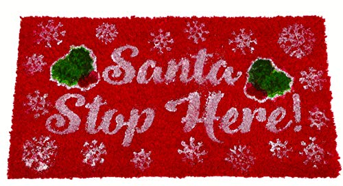 Toyland® Christmas Red Santa Stop Here Kokos Fußmatte 66cm x 35cm (26 "x 14") von Toyland