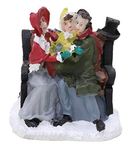 Toyland® Mini-Figuren aus Kunstharz, für Weihnachten, Sammlerstück – Dorf-Szene – Weihnachtsfiguren (Paar & Baby) von Toyland