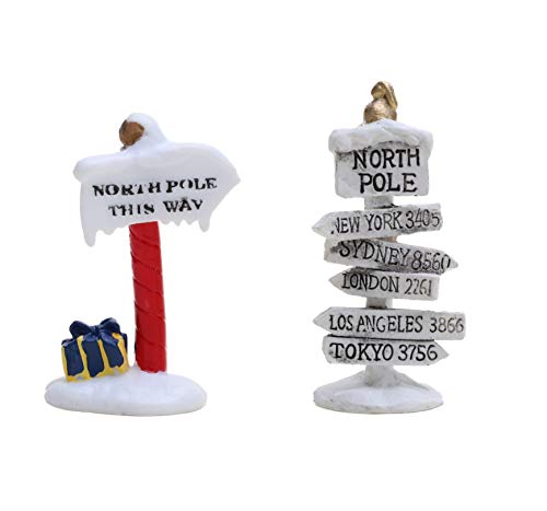 Toyland® Mini-Weihnachts-Sammelfigur aus Kunstharz, Dorf-Szenen-Zubehör, Weihnachts-Figuren (Winterstange – 1 zufällig ausgewählt, 6,5 cm x 3 cm) von Toyland