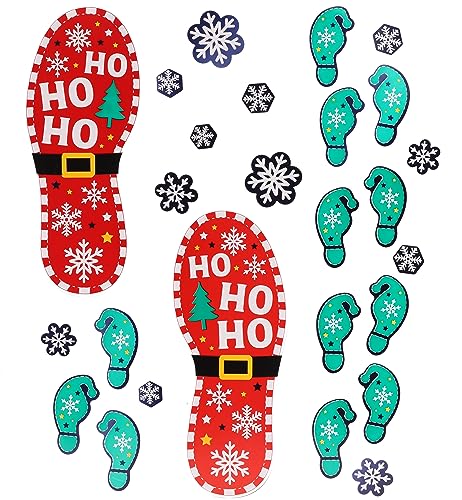 Toyland® Santa Ho Ho Ho & Elf Footstep Bodenaufkleber - Neuartige Kinder von Toyland