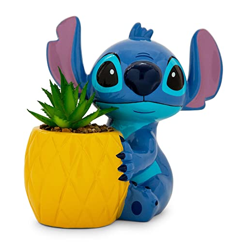 Disney Lilo & Stitch Ananas Keramik-Übertopf mit künstlichen Sukkulenten, niedlicher Blumentopf, künstliche Zimmerpflanzen, 15,2 cm Disney Lilo & Stitch Ananas Keramik-Übertopf mit künstlichen Sukkulenten, niedlicher Blumentopf, künstliche Zimmerpflanzen, 15,2 cm von Toynk