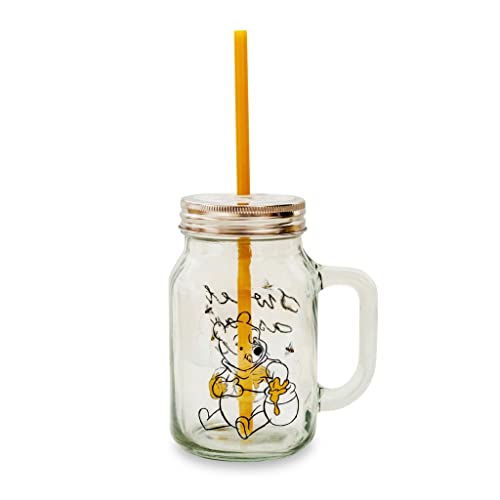 Winnie The Pooh Sweet as Can Bee Einmachglas aus Glas, mit Deckel und Strohhalm, 600 ml Winnie The Pooh Sweet as Can Bee Einmachglas aus Glas, mit Deckel und Strohhalm, 600 ml von Toynk