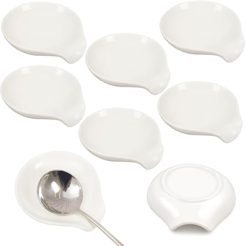 8-teiliges Keramik-Löffelablage-Set, Küchenlöffelablage, rundes Design, weißes Keramikmaterial, spülmaschinenfest, verhindert Flecken, passend für verschiedene Utensilien 8-teiliges Keramik-Löffelablage-Set, Küchenlöffelablage, rundes Design, weißes Keramikmaterial, spülmaschinenfest, verhindert Flecken, passend für verschiedene Utensilien von Toyosport