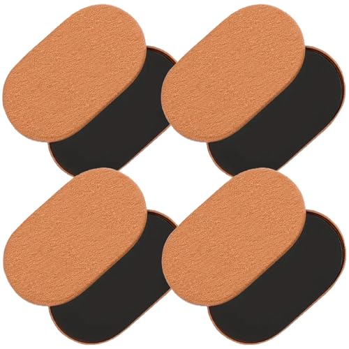 Möbelgleiter für schwere Möbel, ovale Filz-Möbelgleiter 24 cm x 14,5 cm, leicht zu bewegende Pads für Böden, schützt Oberflächen, EVA- und Filzmaterial, 8 Stück von Toyosport